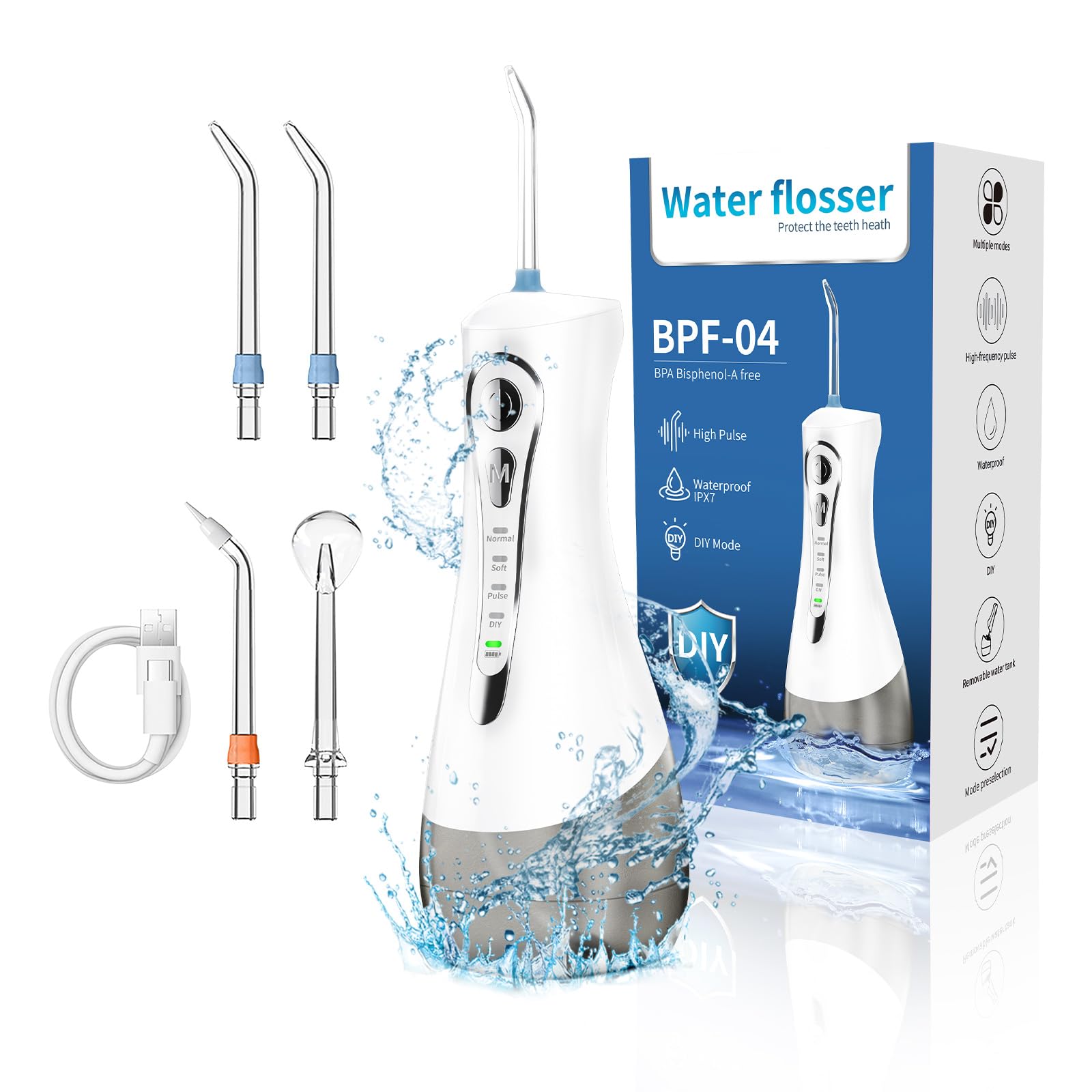 Teeth Cleaning and Flossing Water Flosser for Kids and Adults 4 Modes Cordless Portable Oral Care Device
| Advanced Ton