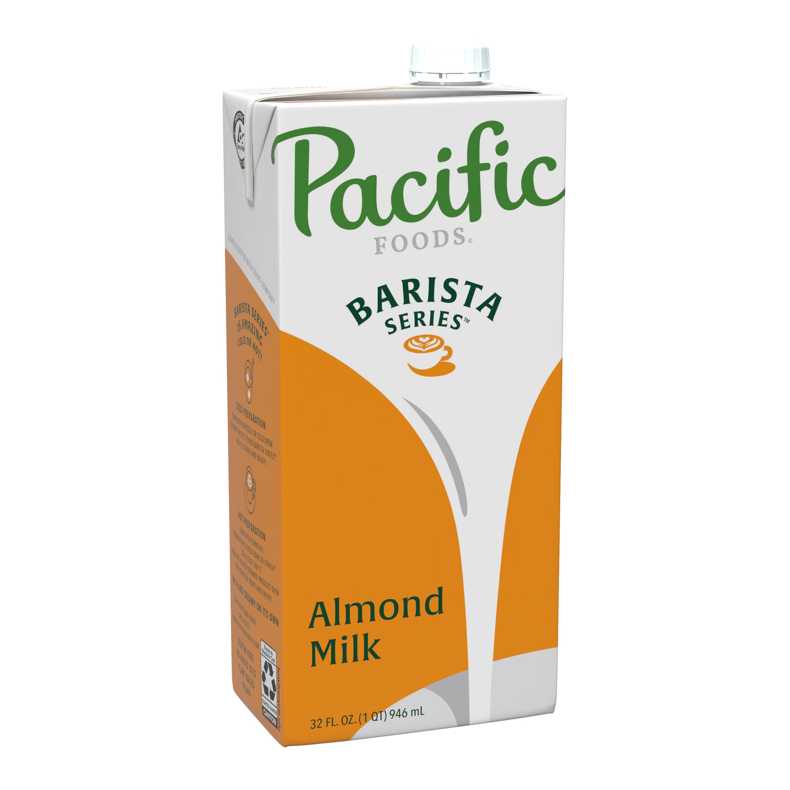 Pacific Foods Barista Series Original Almond Milk for Health Conscious Consumers in Coffee Shops
| Pacific Foods Barist